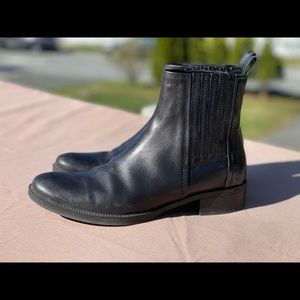 Geox black leather boots 38/7.5